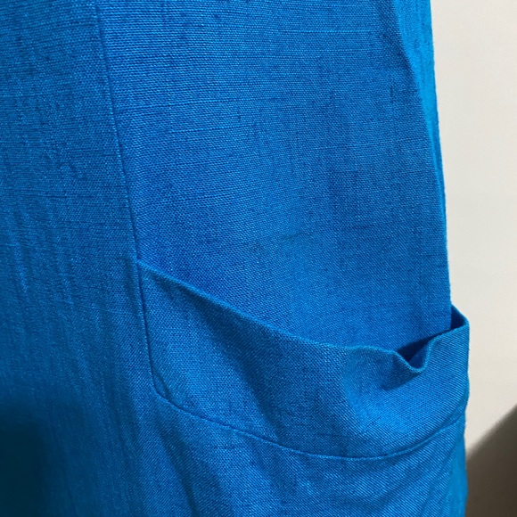 Vintage 80s Linen Jessica Howard Dress - Picture 7 of 9